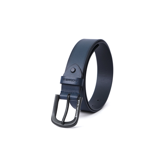 Backum Hills Leather Casual Plain Belt - Royal Blue