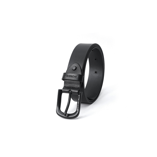 Backum Hills Leather Casual Plain Belt - Black