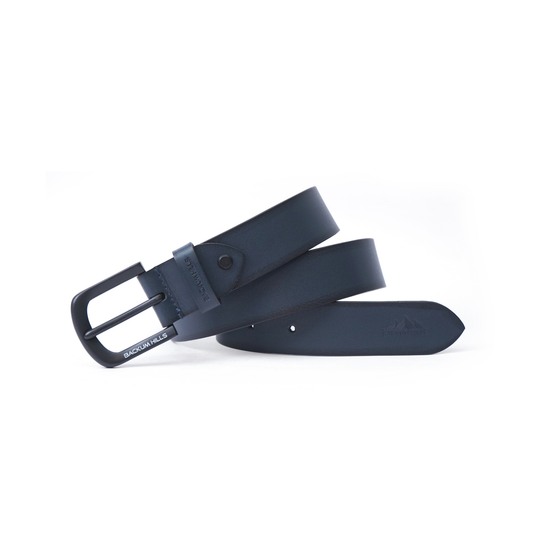 Backum Hills Leather Casual Plain Belt - Royal Blue