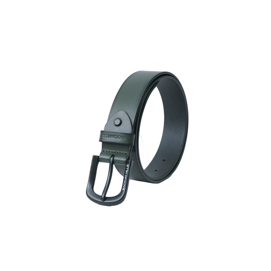 Backum Hills Leather Casual Plain Belt - Royal Green