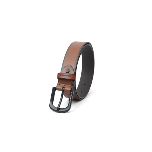 Backum Hills Leather Casual Plain Belt - Elegant Tan